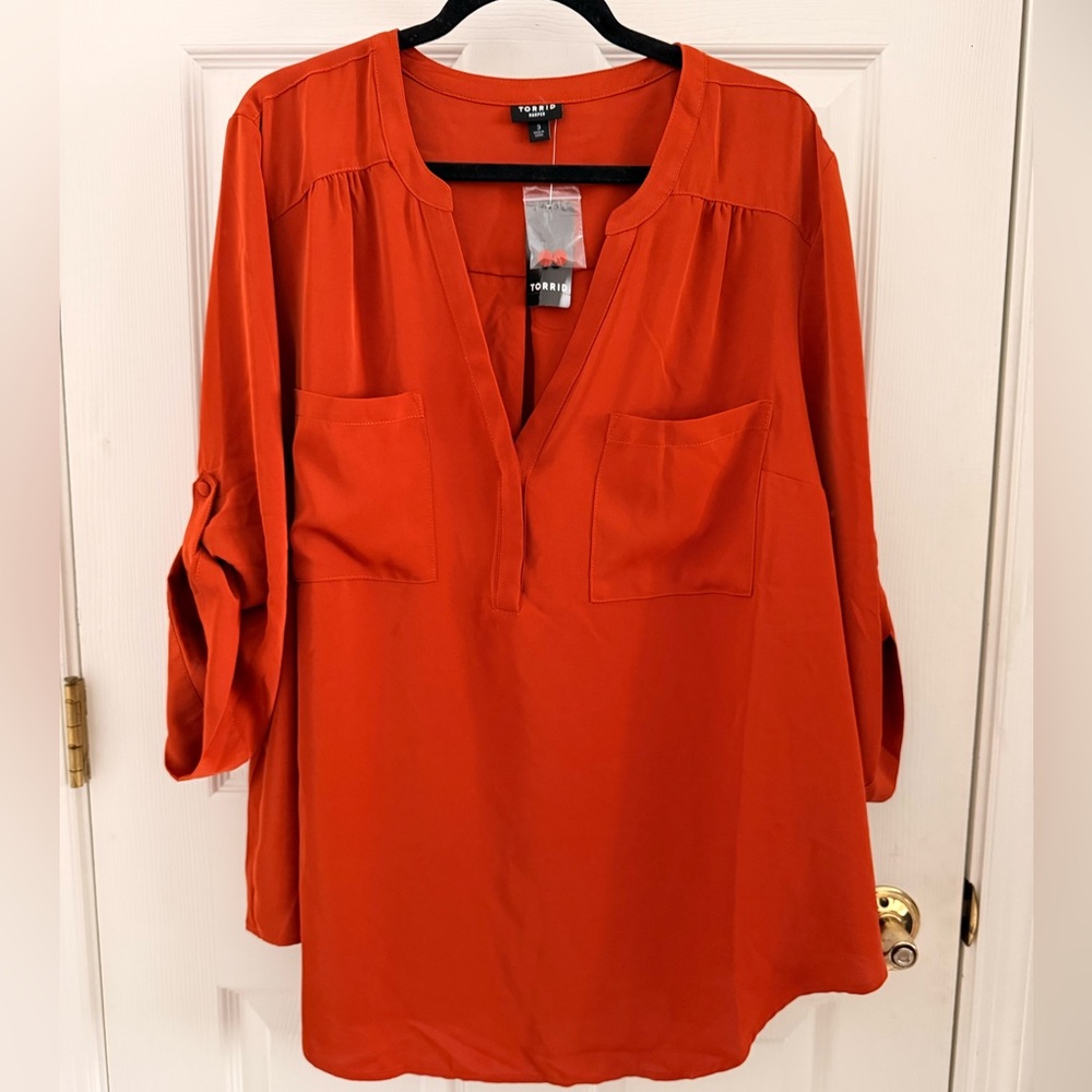 Torrid Harper 3/4 Sleeve Pullover Tunic Top